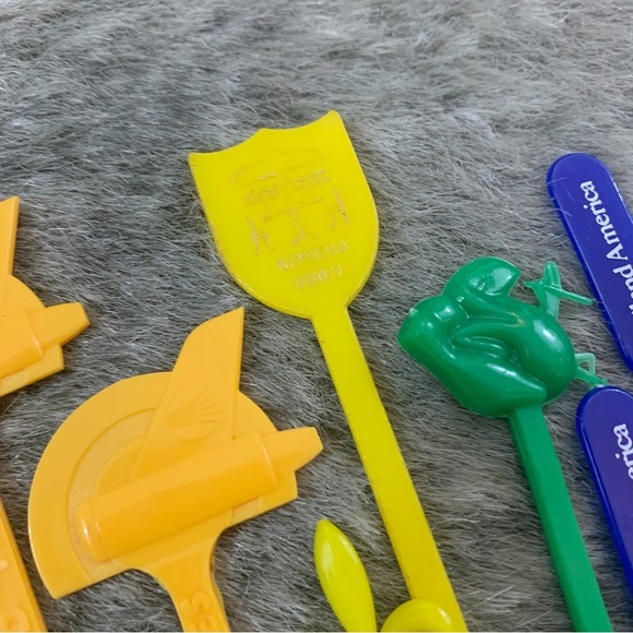 Vintage Swizzle Sticks Cocktail Appetizer Forks Lot - Picture 4 of 7